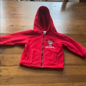 NC State infant fleece jacket